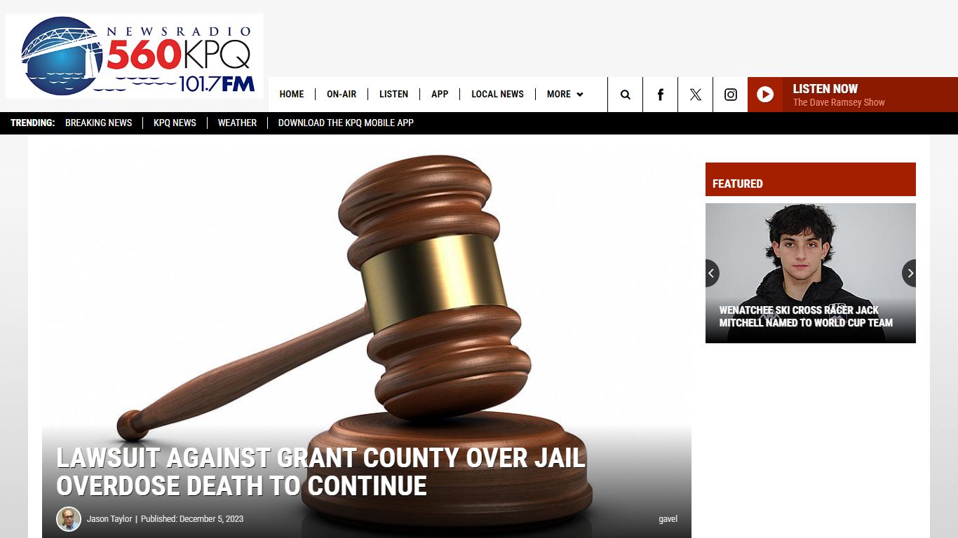 Lawsuit Against Grant County Over Jail Overdose Death to Continue