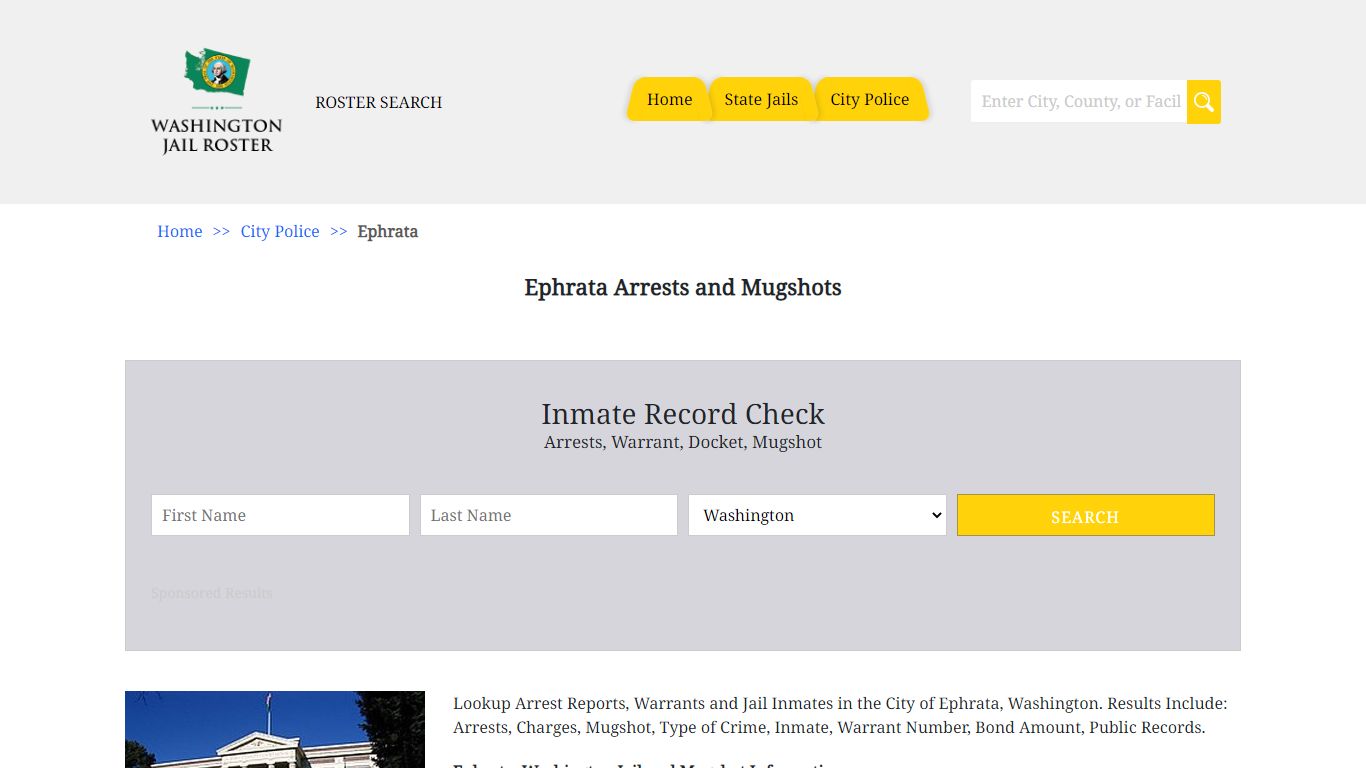 Ephrata Arrests and Mugshots | Jail Roster Search
